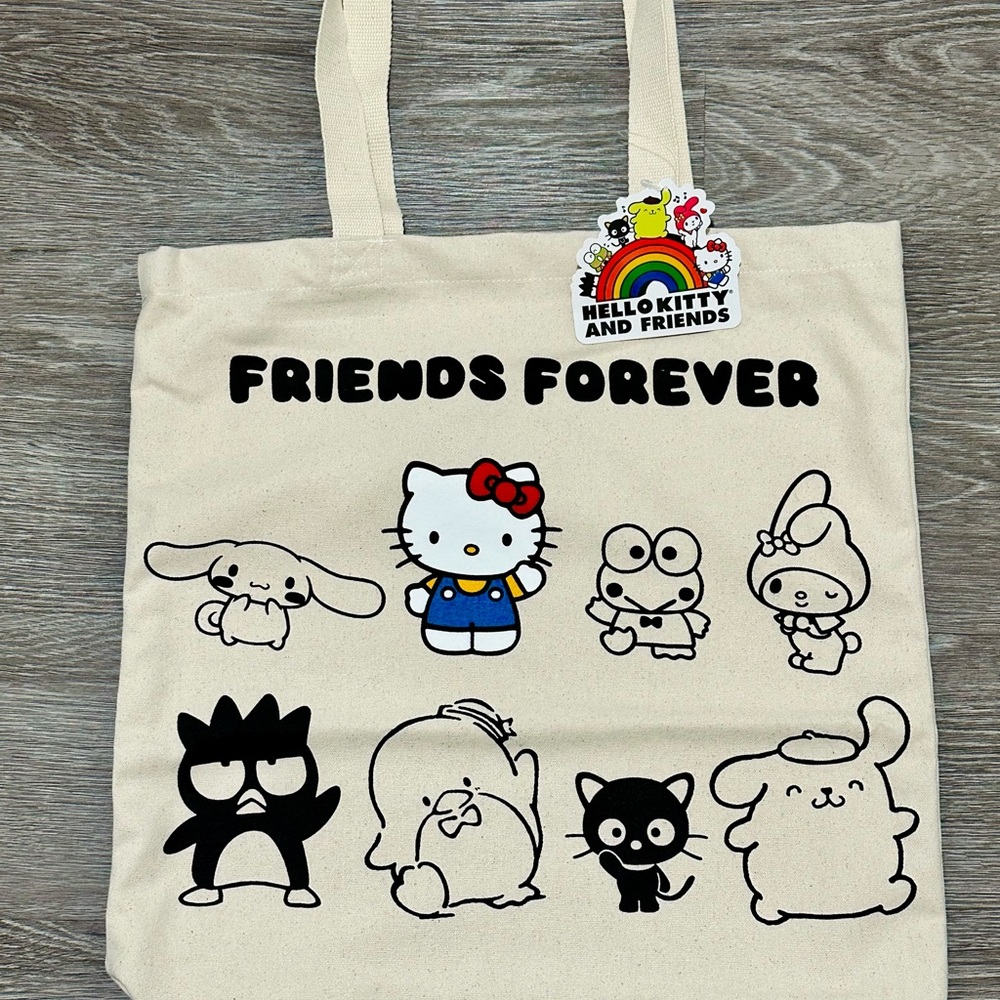 Hello Kitty & Friends Cream and Black Canvas Tote Bag
